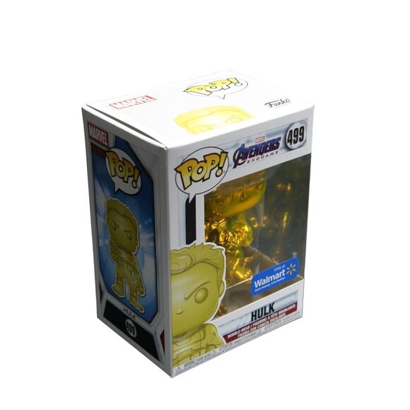 Funko Pop! Vinyl: Marvel - Hulk (Yellow Chrome) -‎ Walmart  (Exclusive) - Picture 10 of 11